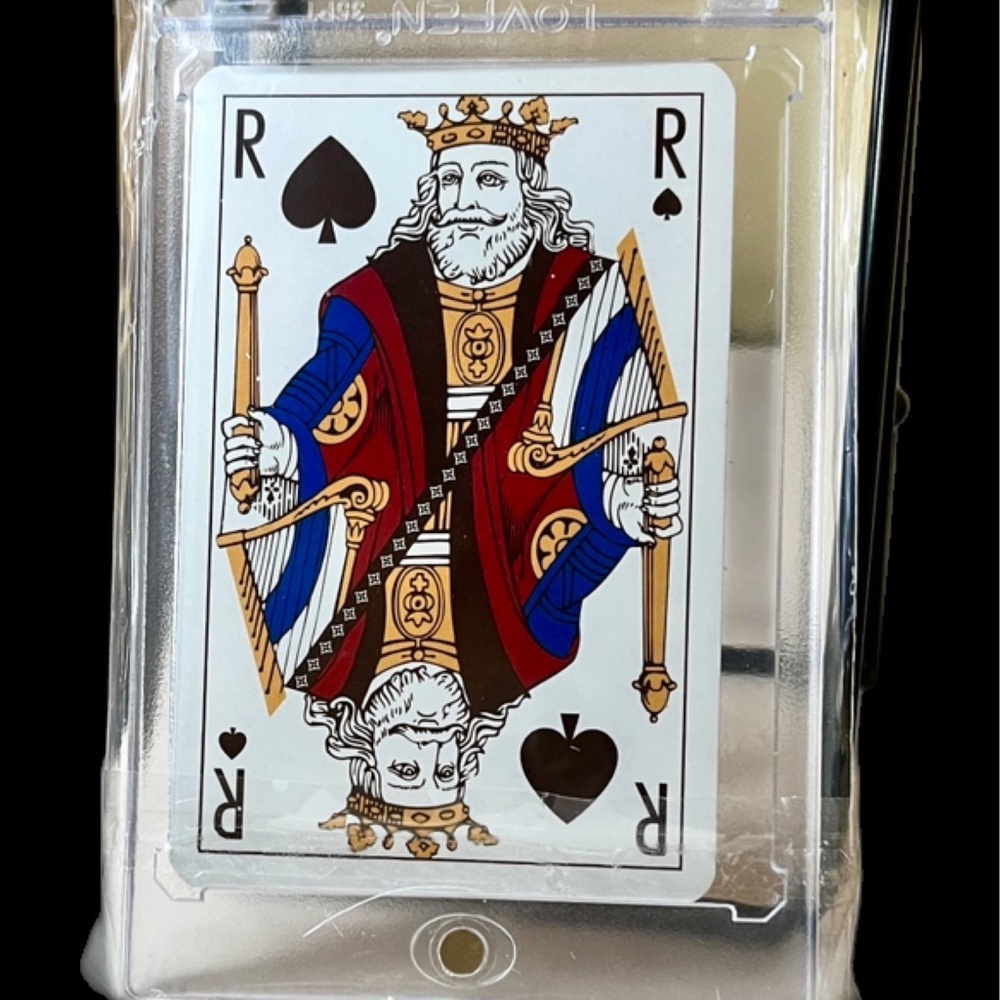 Louis Vuitton Jeu De Cartes Red Monogram Playing Card RARE R KING OF SPADES